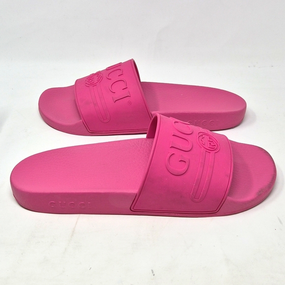 Gucci Womens Vibrant Pink Slide Sandal - Picture 3 of 8
